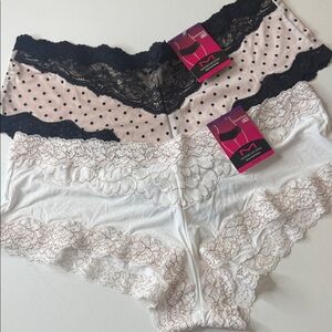 Maidenform Luxurious Lace Hipster Panties 2 Pairs Size XXL / 9